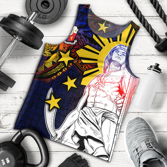 Philippines Filipinos Tank Top Lapu-lapu Hero With Seal Filipinos Tribal Patterns