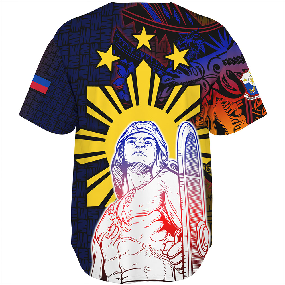 Philippines Filipinos Baseball Shirt Lapu-lapu Hero With Seal Filipinos Tribal Patterns