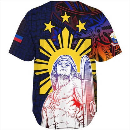 Philippines Filipinos Baseball Shirt Lapu-lapu Hero With Seal Filipinos Tribal Patterns