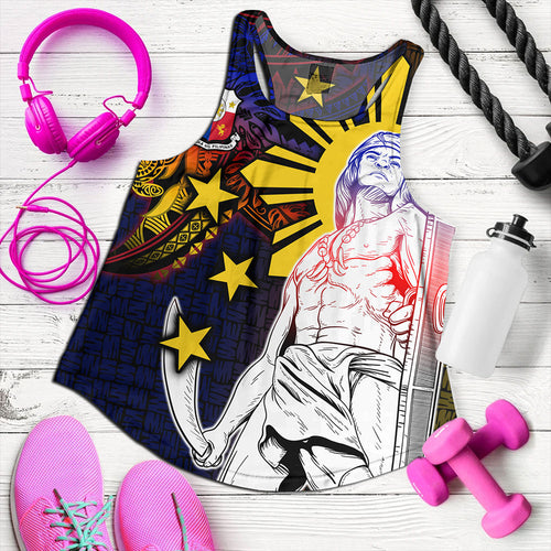 Philippines Filipinos Women Tank Lapu-lapu Hero With Seal Filipinos Tribal Patterns