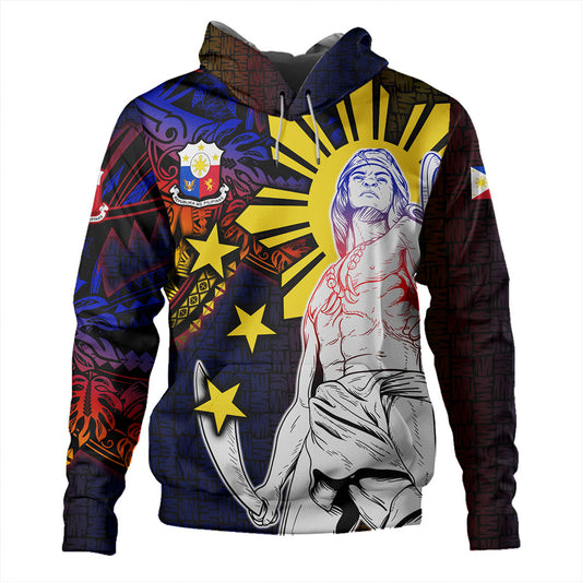 Philippines Filipinos Hoodie Lapu-lapu Hero With Seal Filipinos Tribal Patterns