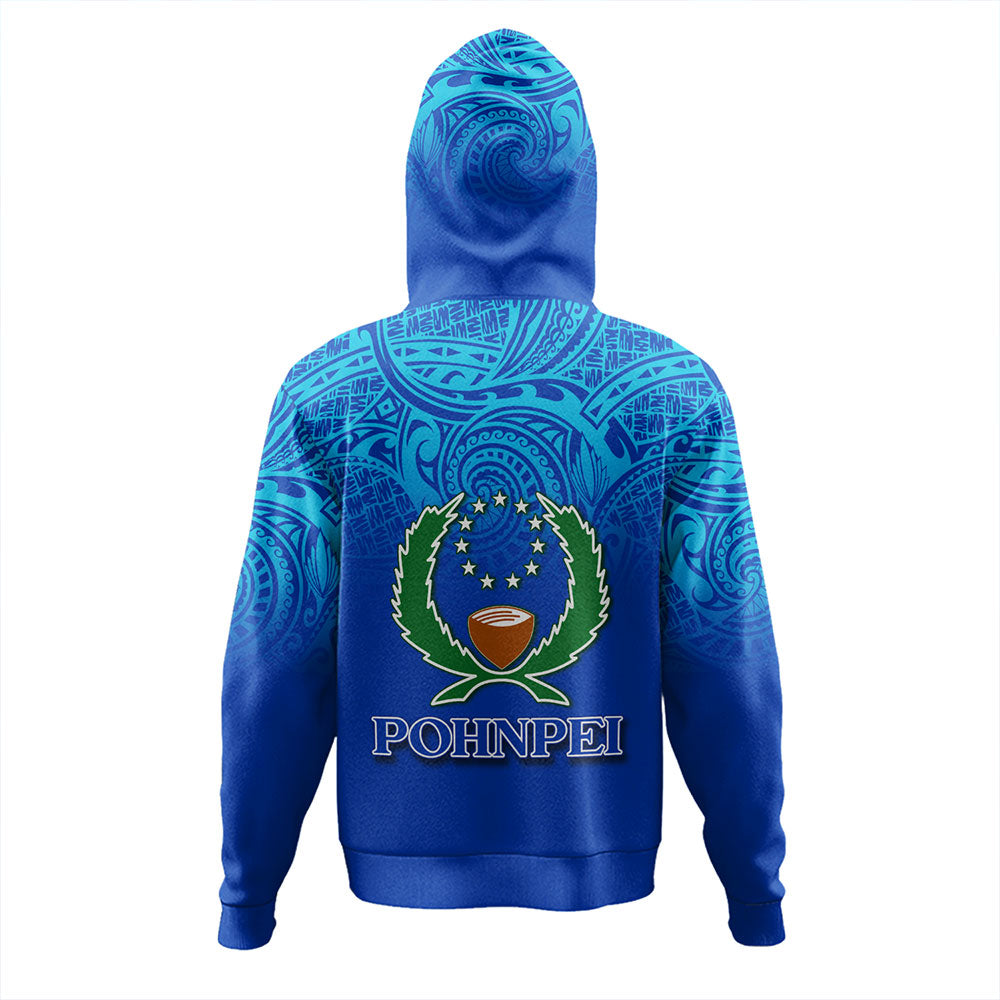 Pohnpei State Hoodie Flag Color With Traditional Patterns