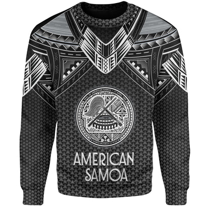 American Samoa Custom Personalised Sweatshirt Polynesian Tribal Tattoo