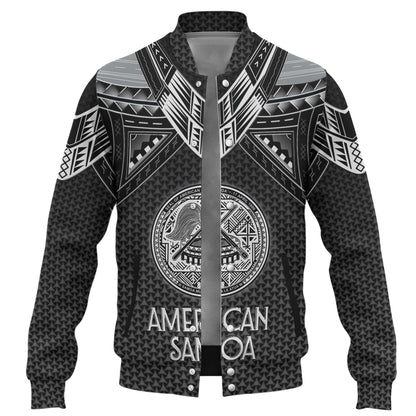American Samoa Custom Personalised Baseball Jacket Polynesian Tribal Tattoo