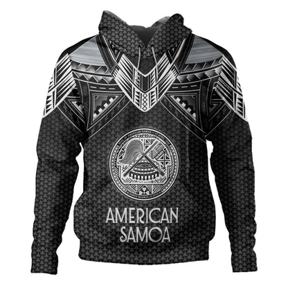 American Samoa Custom Personalised Hoodie Polynesian Tribal Tattoo