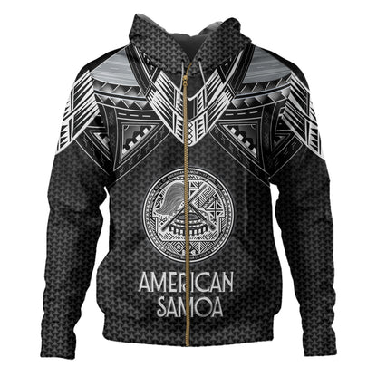 American Samoa Custom Personalised Hoodie Polynesian Tribal Tattoo