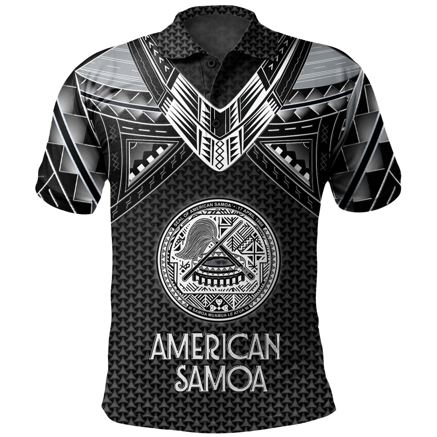 American Samoa Custom Personalised  Polo Shirt Polynesian Tribal Tattoo