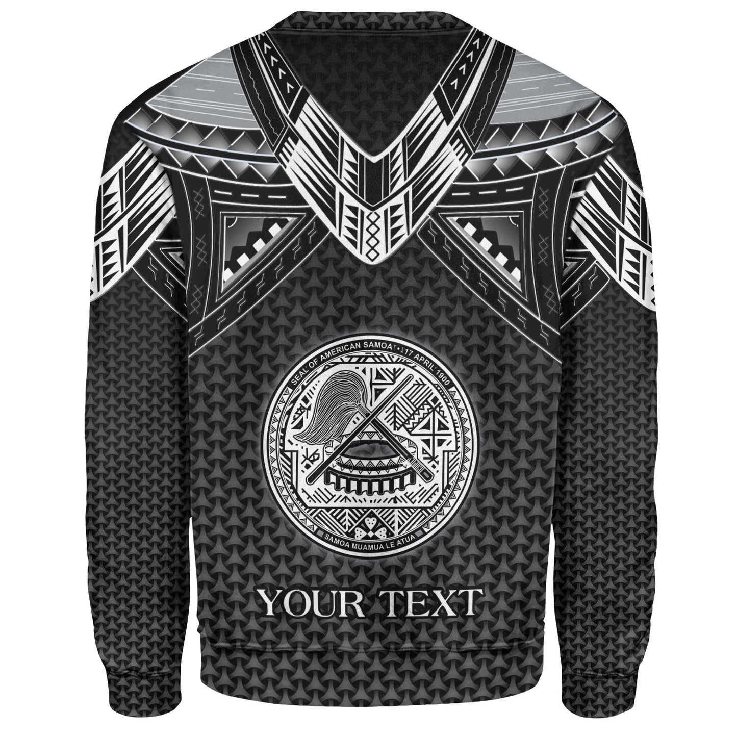 American Samoa Custom Personalised Sweatshirt Polynesian Tribal Tattoo