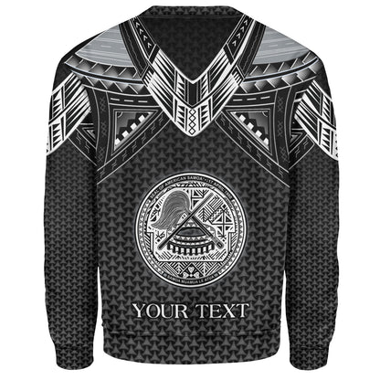 American Samoa Custom Personalised Sweatshirt Polynesian Tribal Tattoo