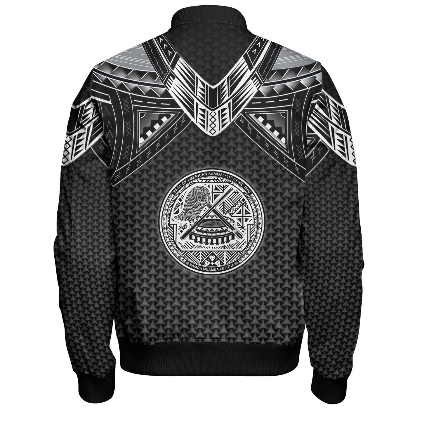 American Samoa Custom Personalised Bomber Jacket Polynesian Tribal Tattoo
