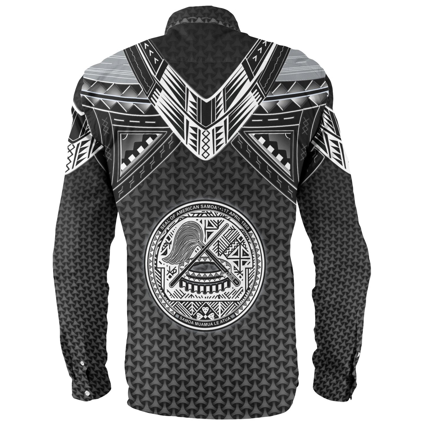 American Samoa Custom Personalised Long Sleeve Shirt Polynesian Tribal Tattoo