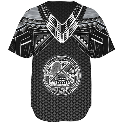 American Samoa Custom Personalised Baseball Shirt Polynesian Tribal Tattoo