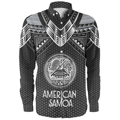 American Samoa Custom Personalised Long Sleeve Shirt Polynesian Tribal Tattoo