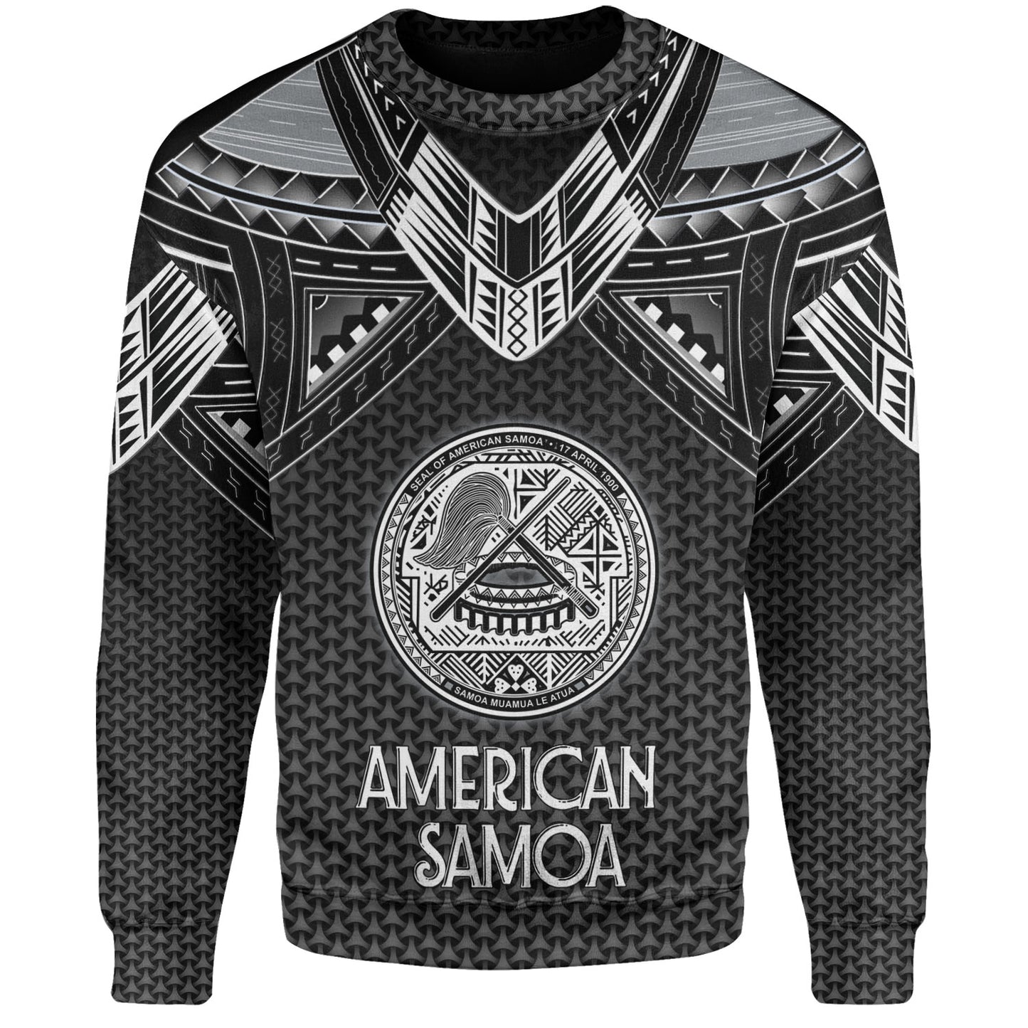 American Samoa Custom Personalised Sweatshirt Polynesian Tribal Tattoo