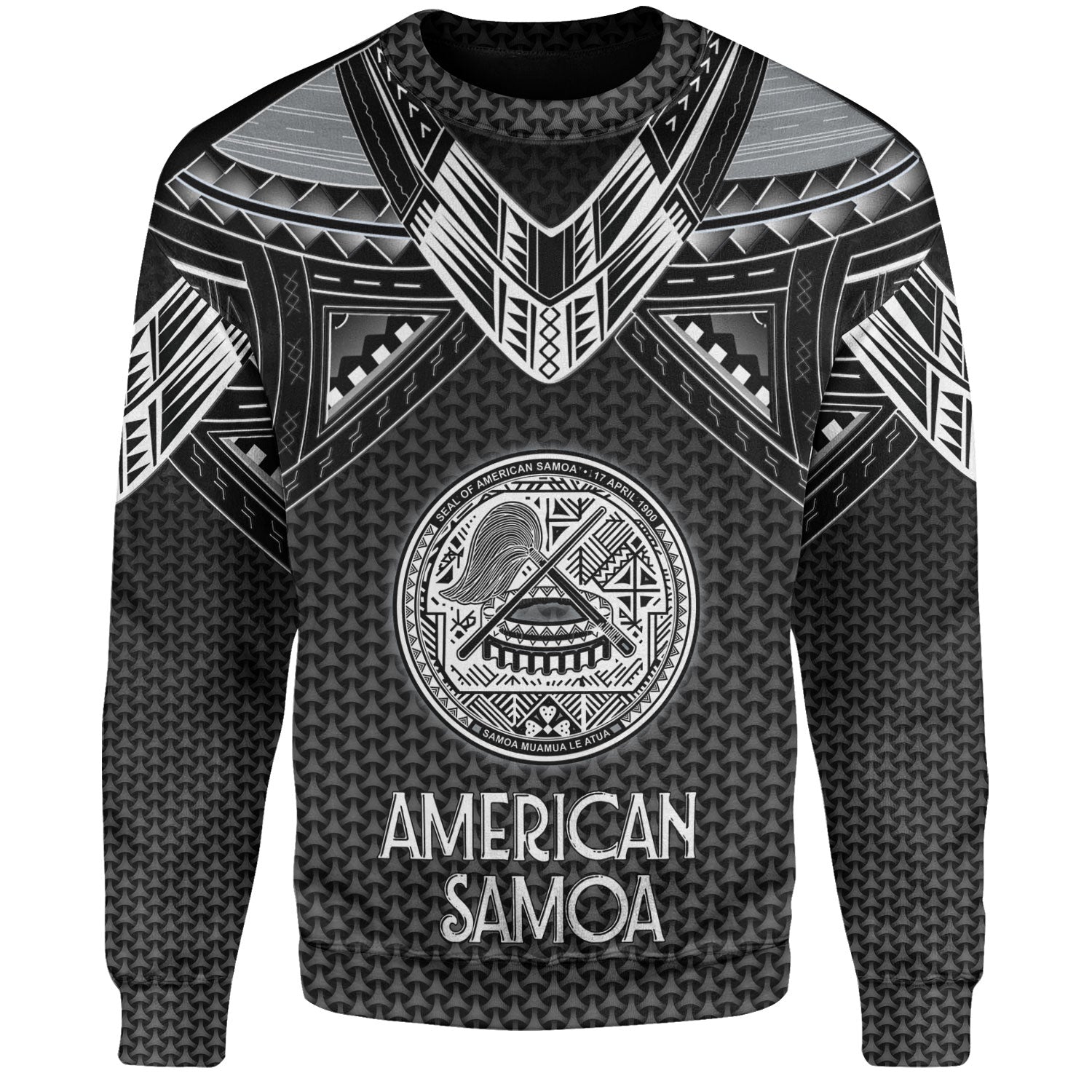 American Samoa Custom Personalised Sweatshirt Polynesian Tribal Tattoo