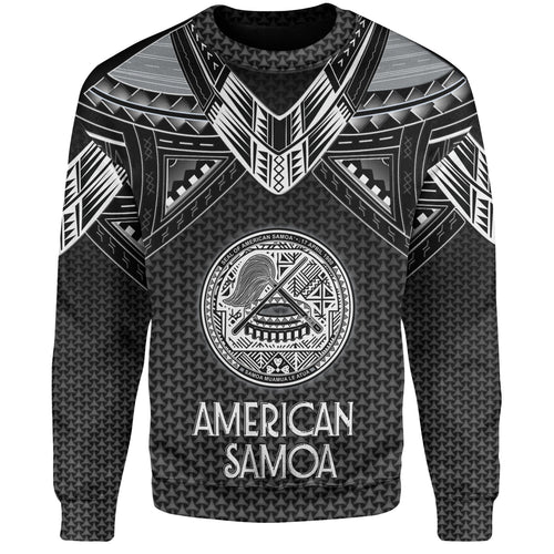 American Samoa Custom Personalised Sweatshirt Polynesian Tribal Tattoo