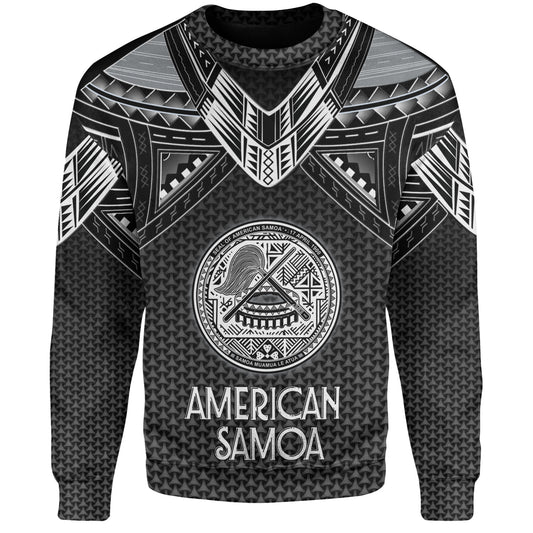 American Samoa Custom Personalised Sweatshirt Polynesian Tribal Tattoo