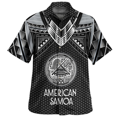 American Samoa Custom Personalised Hawaiian Shirt Polynesian Tribal Tattoo