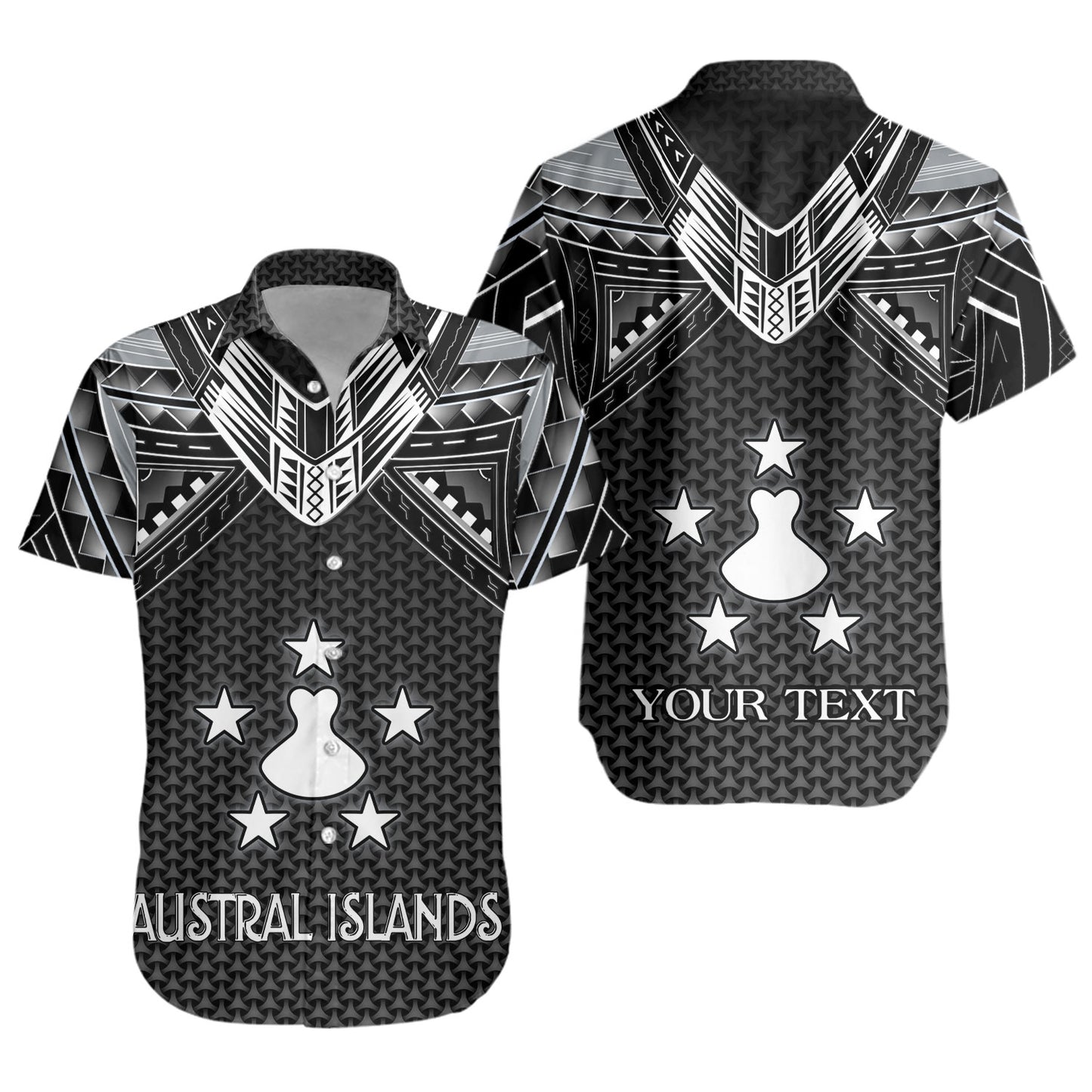 Austral Islands Custom Personalised Short Sleeve Shirt Polynesian Tribal Tattoo