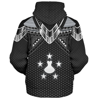 Austral Islands Custom Personalised Sherpa Hoodie Polynesian Tribal Tattoo
