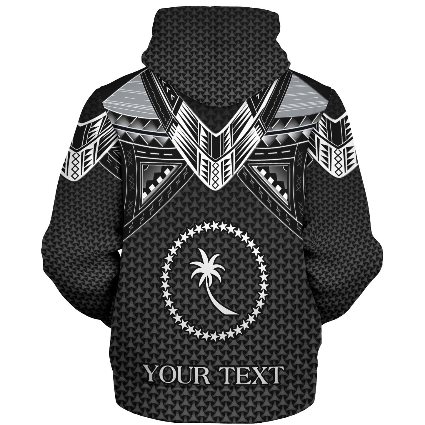 Chuuk State Custom Personalised Sherpa Hoodie Polynesian Tribal Tattoo