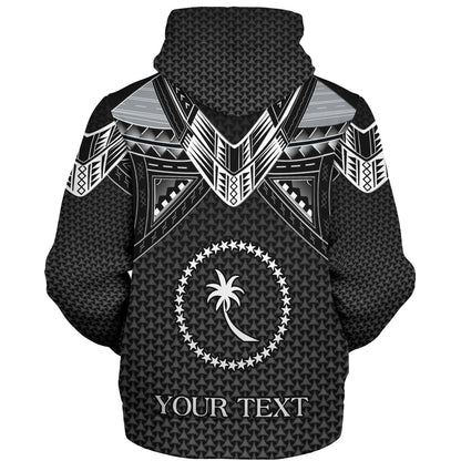 Chuuk State Custom Personalised Sherpa Hoodie Polynesian Tribal Tattoo