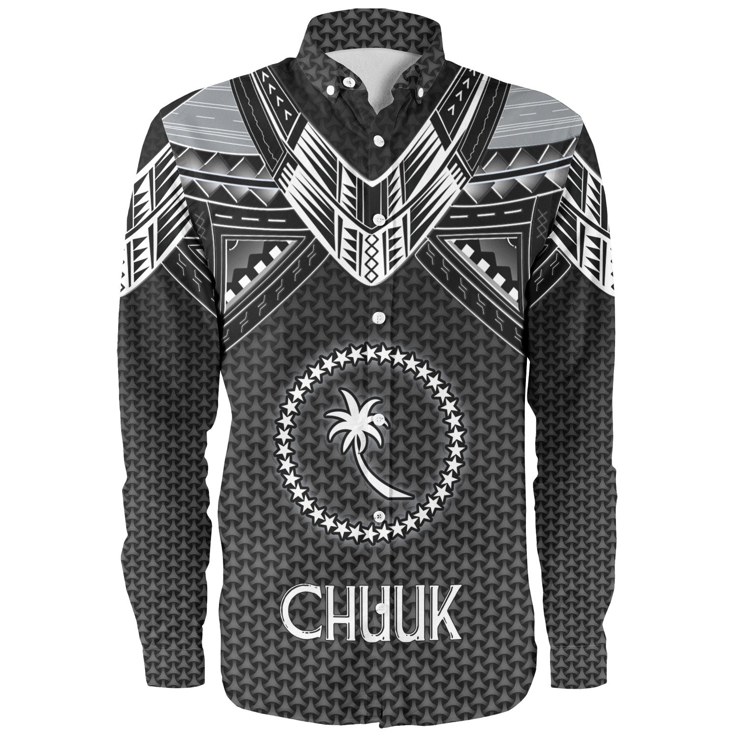 Chuuk State Custom Personalised Long Sleeve Shirt Polynesian Tribal Tattoo