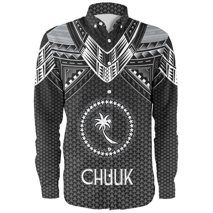 Chuuk State Custom Personalised Long Sleeve Shirt Polynesian Tribal Tattoo