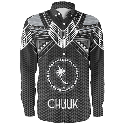 Chuuk State Custom Personalised Long Sleeve Shirt Polynesian Tribal Tattoo