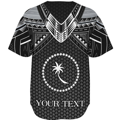 Chuuk State Custom Personalised Baseball Shirt Polynesian Tribal Tattoo
