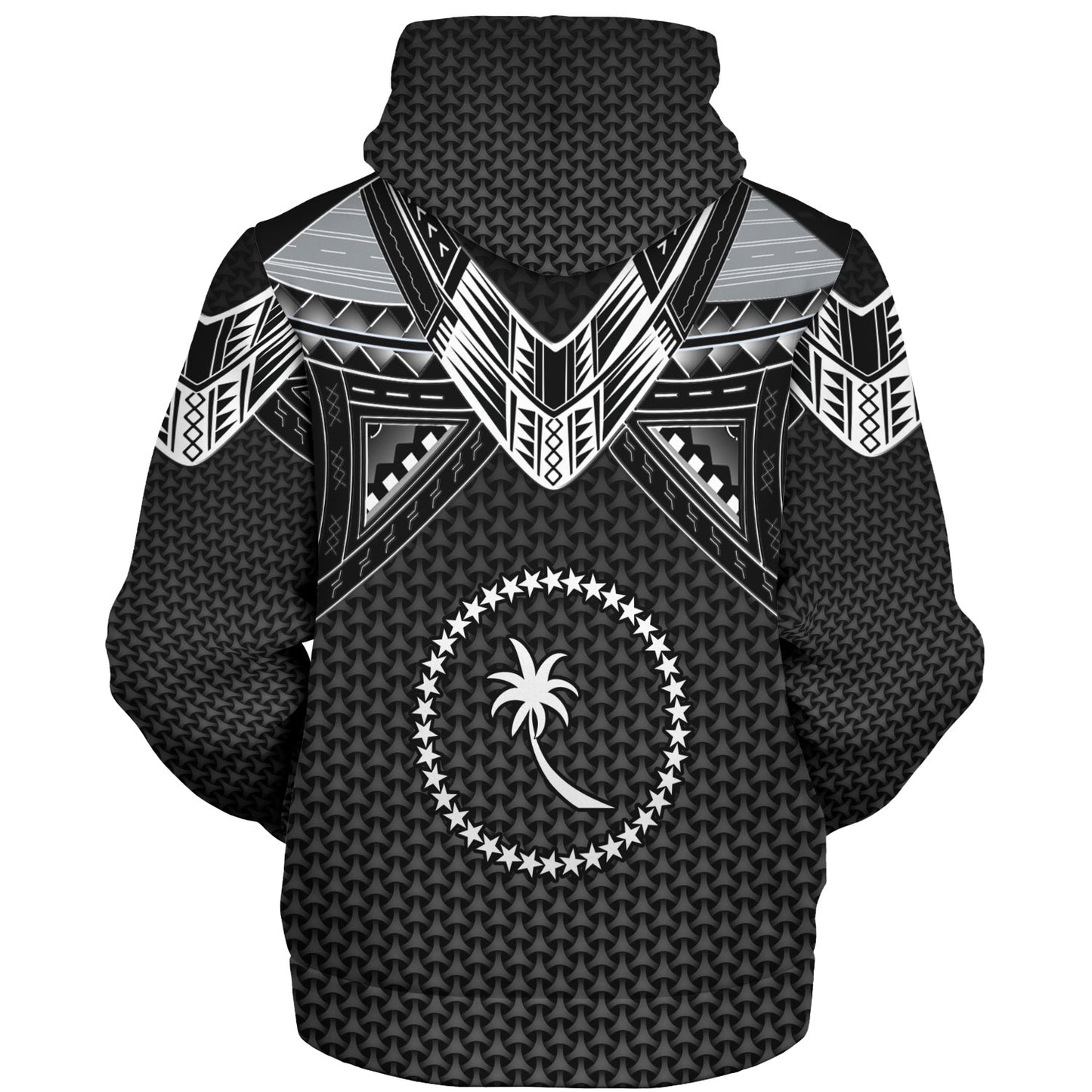 Chuuk State Custom Personalised Sherpa Hoodie Polynesian Tribal Tattoo