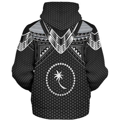Chuuk State Custom Personalised Sherpa Hoodie Polynesian Tribal Tattoo
