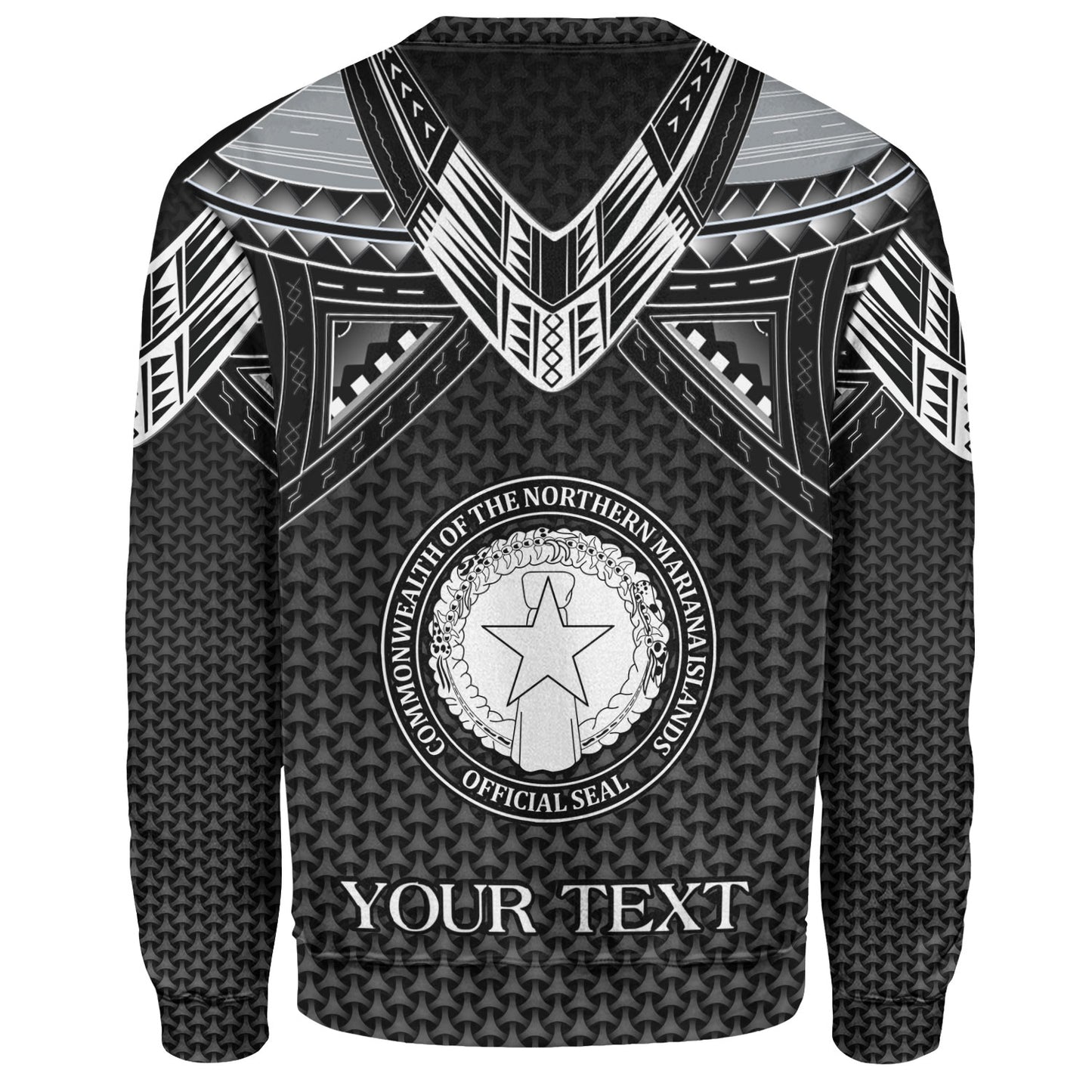 Northern Mariana Islands Custom Personalised Sweatshirt Polynesian Tribal Tattoo