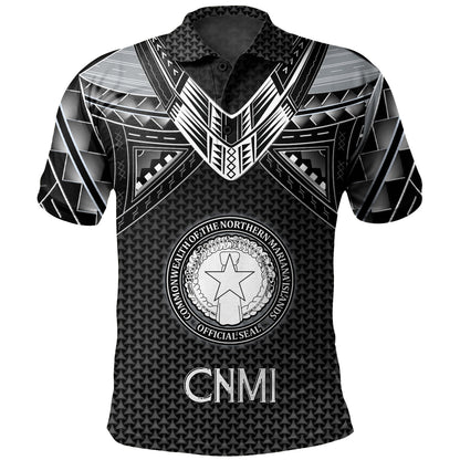 Northern Mariana Islands Custom Personalised Polo Shirt Polynesian Tribal Tattoo