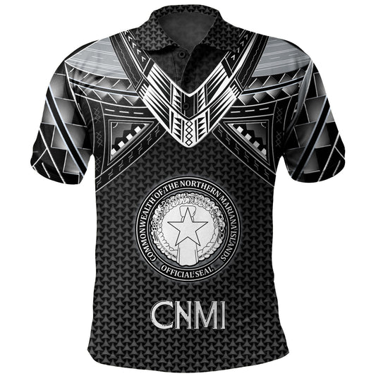 Northern Mariana Islands Custom Personalised Polo Shirt Polynesian Tribal Tattoo