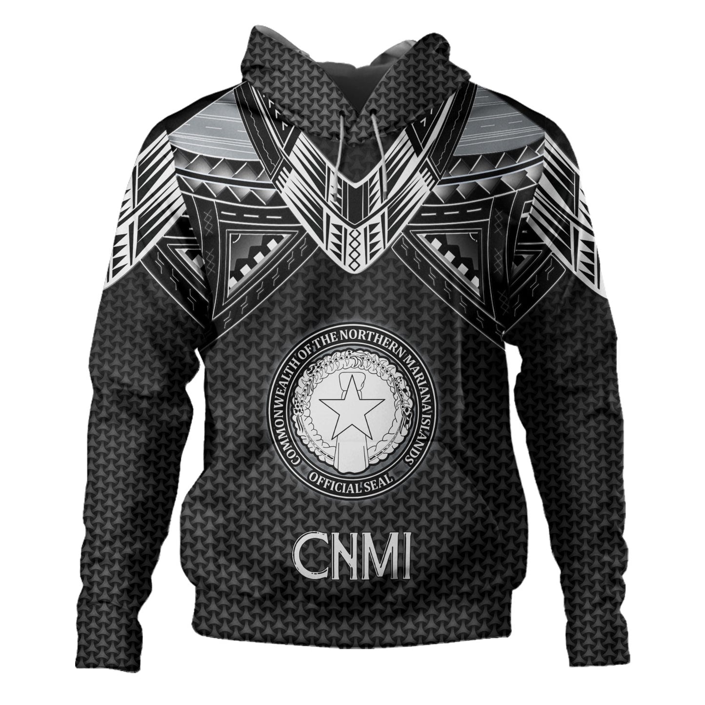 Northern Mariana Islands Custom Personalised Hoodie Polynesian Tribal Tattoo