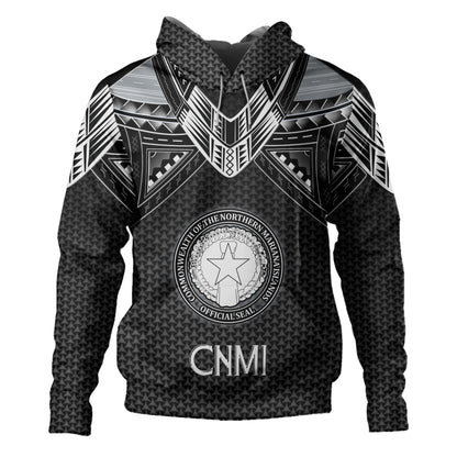 Northern Mariana Islands Custom Personalised Hoodie Polynesian Tribal Tattoo