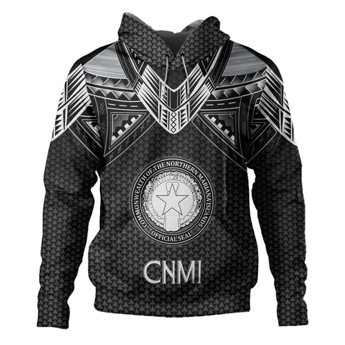 Northern Mariana Islands Custom Personalised Hoodie Polynesian Tribal Tattoo