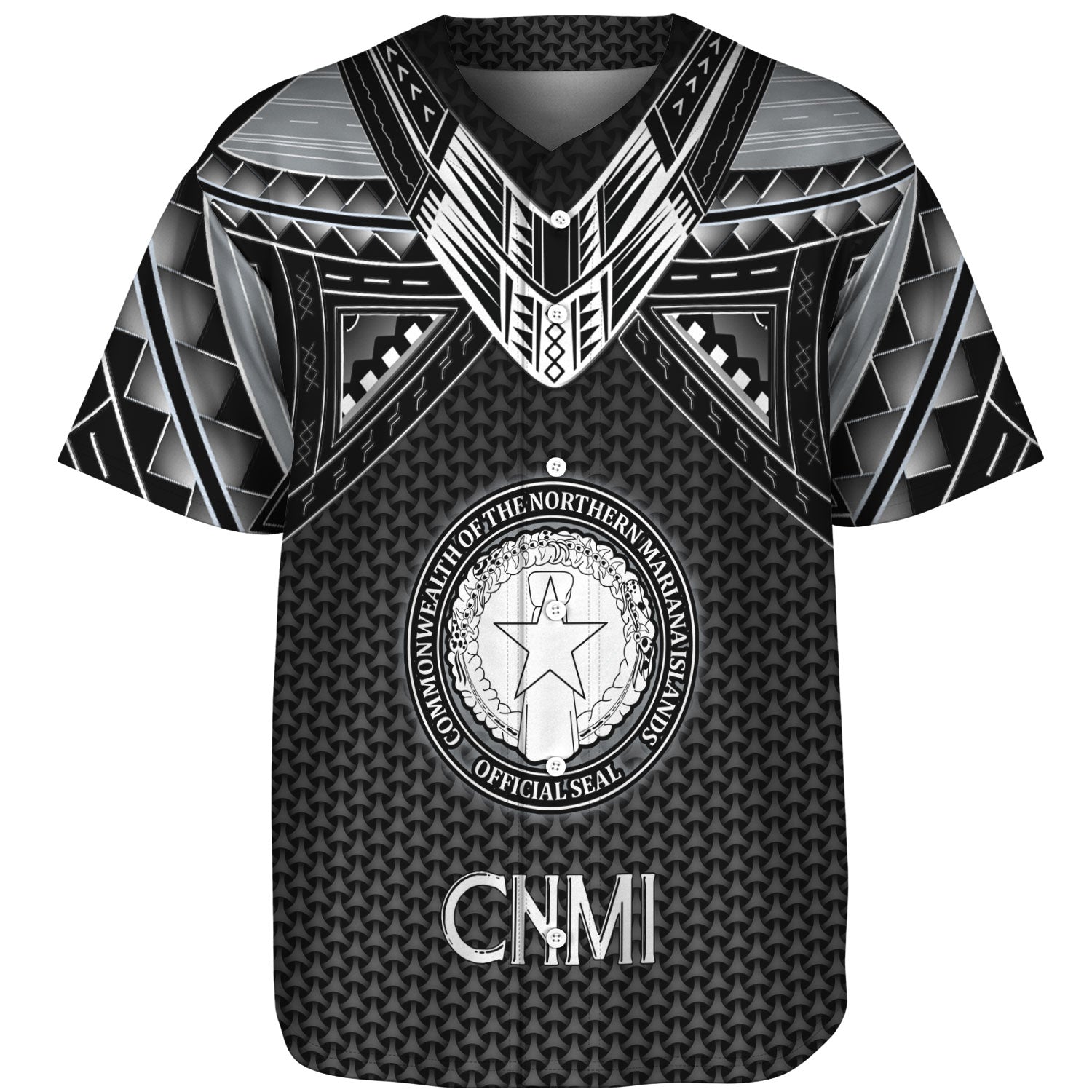 Northern Mariana Islands Custom Personalised Baseball Shirt Polynesian Tribal Tattoo