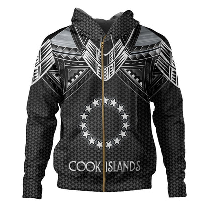 Cook Islands Custom Personalised Hoodie Polynesian Tribal Tattoo