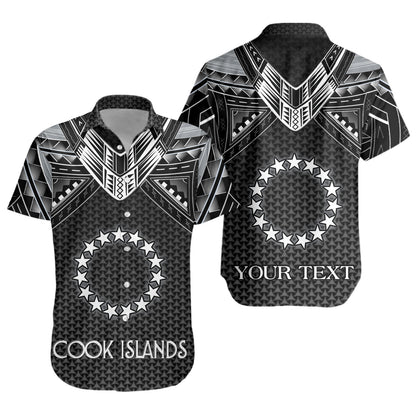 Cook Islands Custom Personalised Short Sleeve Shirt Polynesian Tribal Tattoo