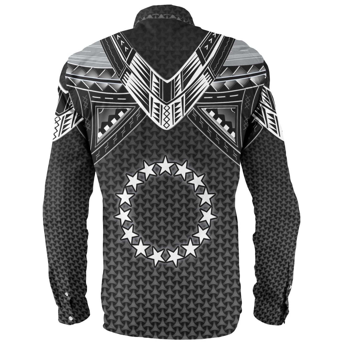 Cook Islands Custom Personalised Long Sleeve Shirt Polynesian Tribal Tattoo