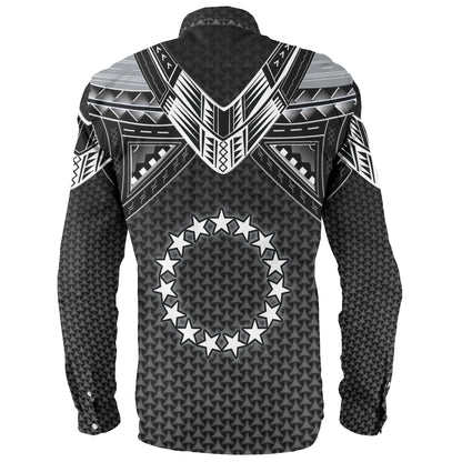 Cook Islands Custom Personalised Long Sleeve Shirt Polynesian Tribal Tattoo