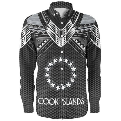 Cook Islands Custom Personalised Long Sleeve Shirt Polynesian Tribal Tattoo