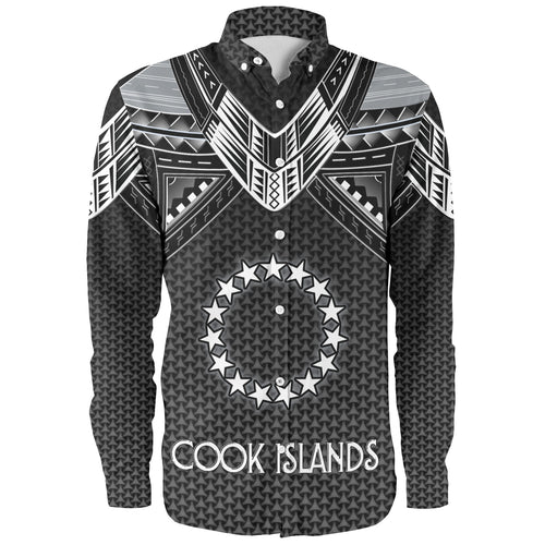 Cook Islands Custom Personalised Long Sleeve Shirt Polynesian Tribal Tattoo