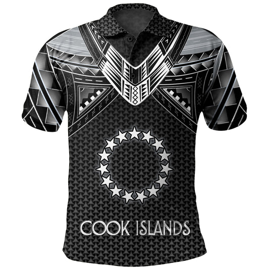 Cook Islands Custom Personalised Polo Shirt Polynesian Tribal Tattoo
