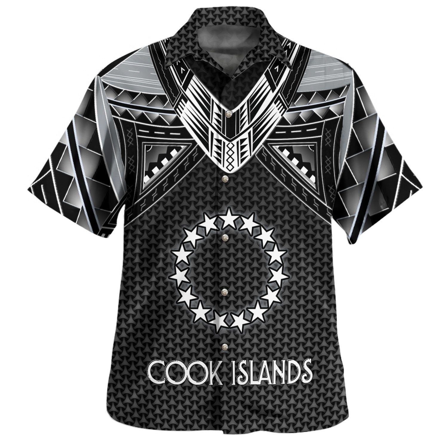 Cook Islands Custom Personalised Hawaiian Shirt Polynesian Tribal Tattoo