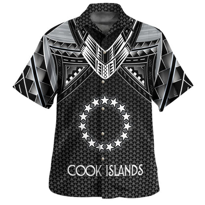 Cook Islands Custom Personalised Hawaiian Shirt Polynesian Tribal Tattoo