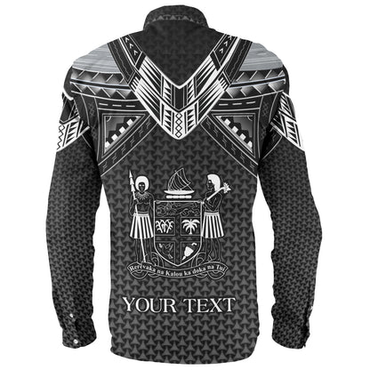 Fiji Custom Personalised Long Sleeve Shirt Polynesian Tribal Tattoo