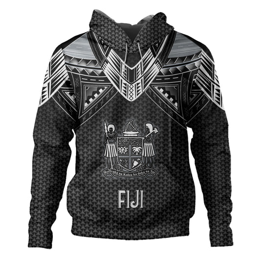 Fiji Custom Personalised Hoodie Polynesian Tribal Tattoo